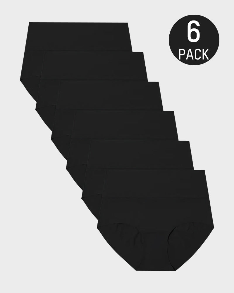 High-Waist Seamless No-Show Briefs