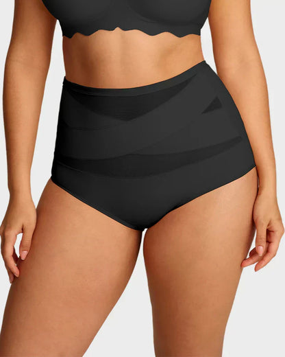 ✨Plus-Size High-Waist Cross Tummy Control Panties