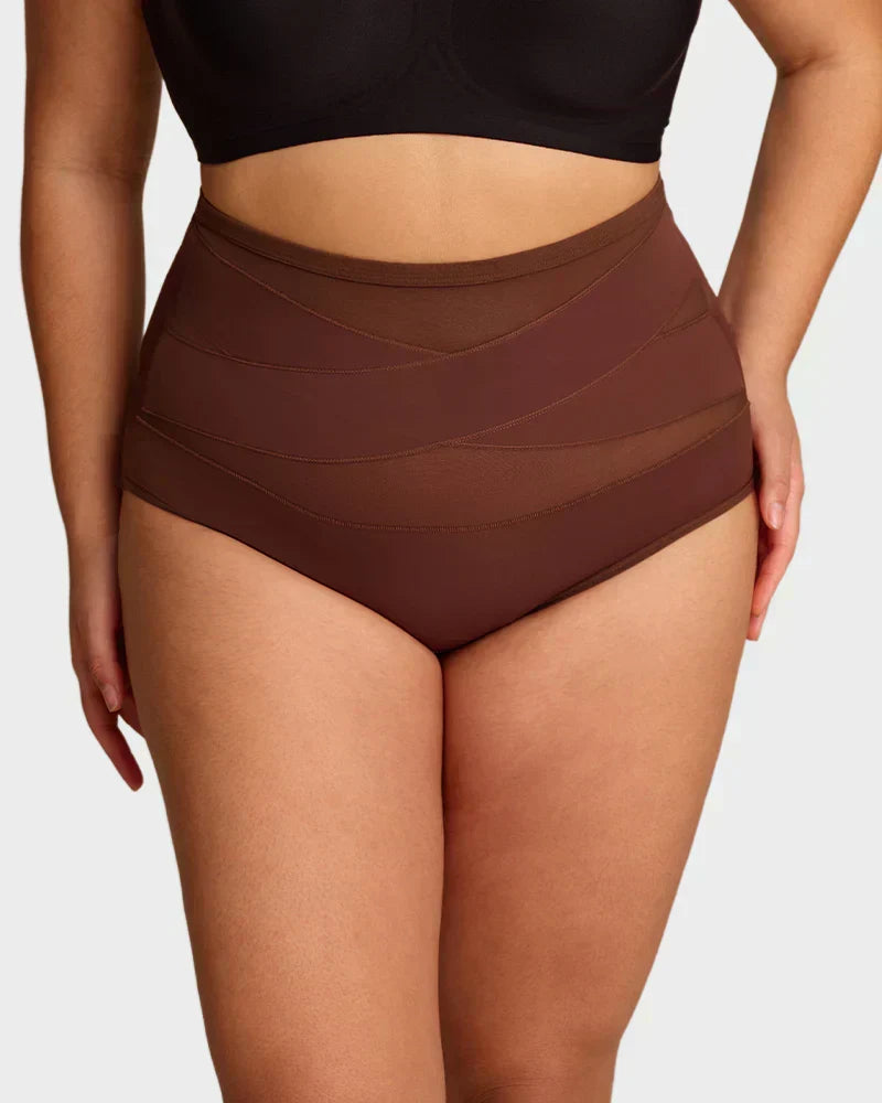 ✨Plus-Size High-Waist Cross Tummy Control Panties