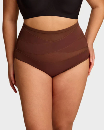 ✨Plus-Size High-Waist Cross Tummy Control Panties