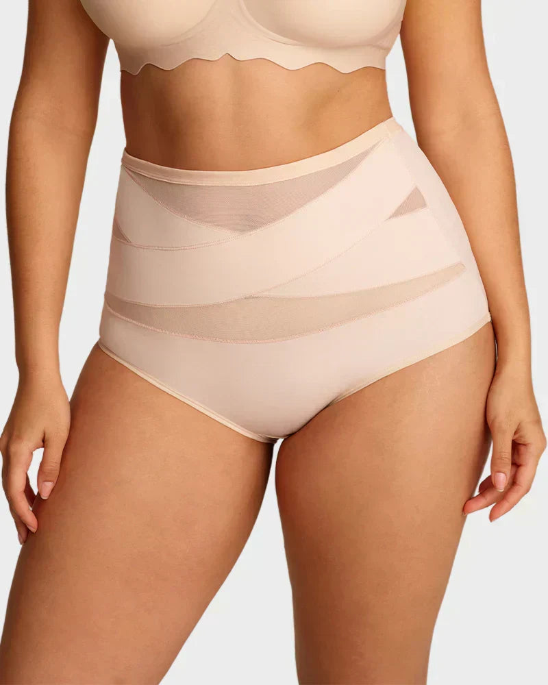 ✨Plus-Size High-Waist Cross Tummy Control Panties