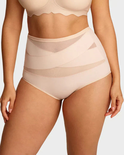 ✨Plus-Size High-Waist Cross Tummy Control Panties