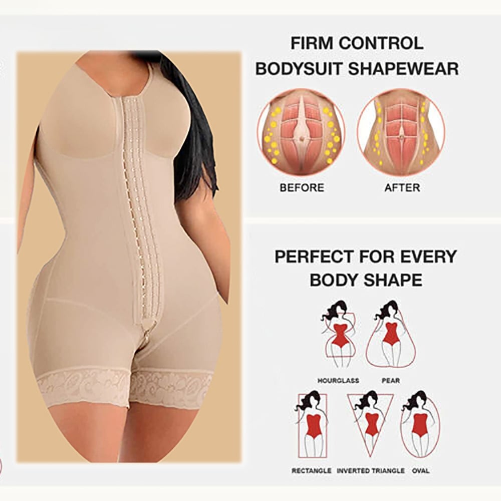 ⏰🔥LIMITED TIME 50% OFF! 👗 High-Compression Body Shaper – Double-Layer Tummy Control & Butt-Lift, Soft Mesh, Wide Straps & 3-Row Hooks for Smooth, Confident Daily Shape ✨💖