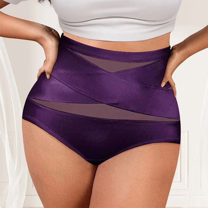 ✨Plus-Size High-Waist Cross Tummy Control Panties