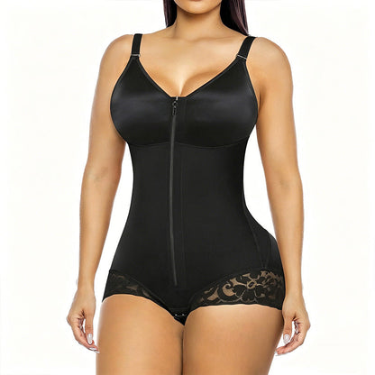 📢📢50% OFF !! ⏰ Women's Zip-Up Shapewear Bodysuit – Instant 360° Tummy Control & Lift 🩱