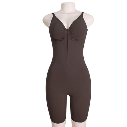 🥰 Women's Shapewear: Tummy-Control Bodysuit. Features a zippered design, comfortable and ultra-stretchy fabric for an adjustable fit, and breathable mesh panels for all-day comfort.
