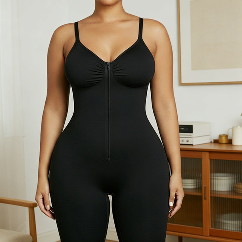🥰 Women's Shapewear: Tummy-Control Bodysuit. Features a zippered design, comfortable and ultra-stretchy fabric for an adjustable fit, and breathable mesh panels for all-day comfort.