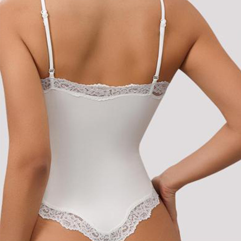 Slimming Lace Spaghetti Bodysuit