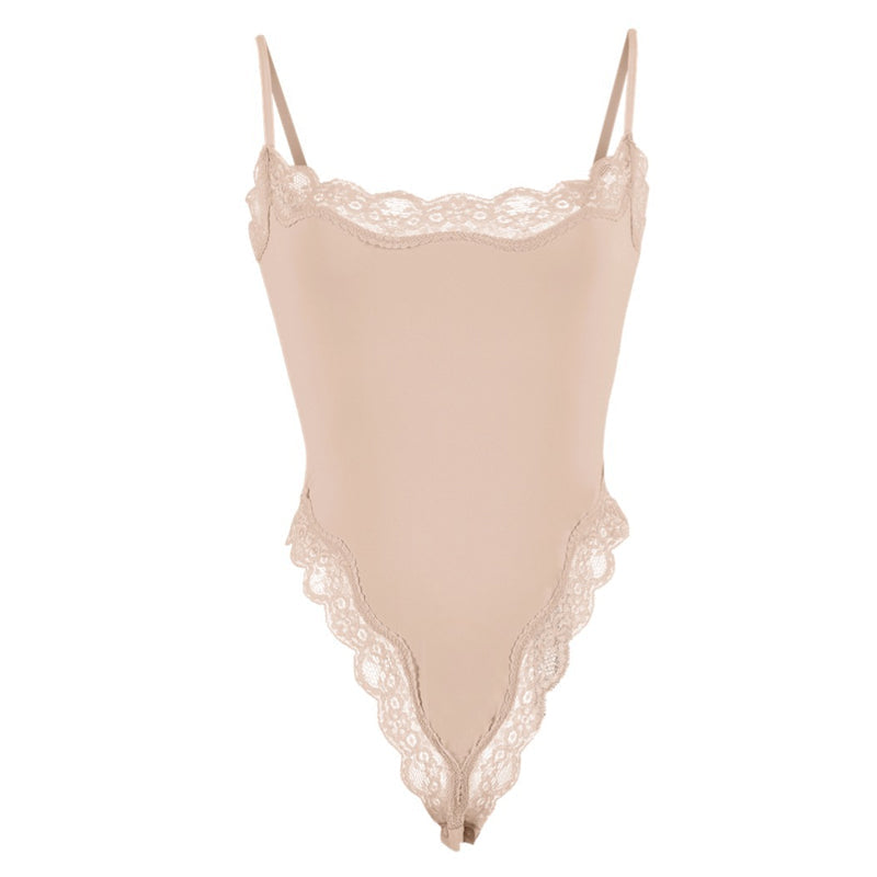 Slimming Lace Spaghetti Bodysuit
