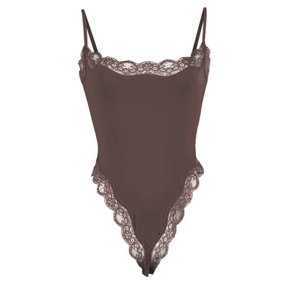 Slimming Lace Spaghetti Bodysuit