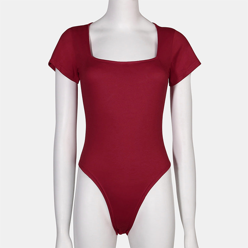 Women's Solid Color Tight Jumpsuit