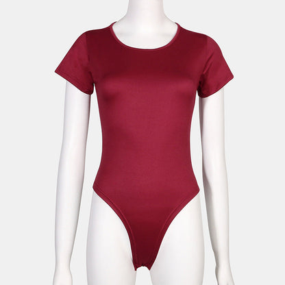Women's Solid Color Tight Jumpsuit