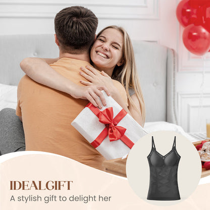 Women's Seamless Shaping Camisole with Built-in Bra