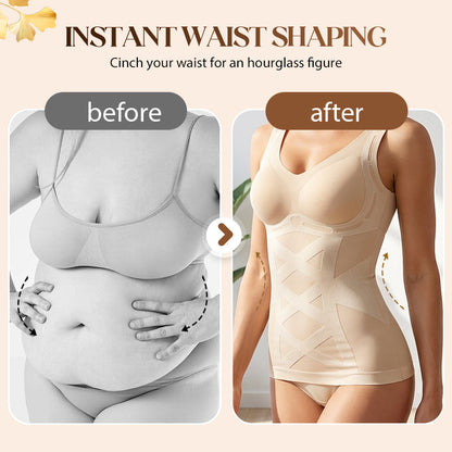 Seamless Body Shaping Camisole with Built-in Bra