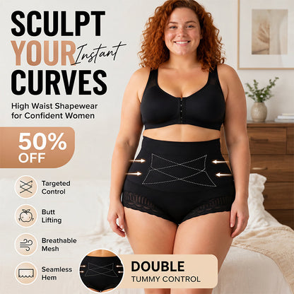 Women's Cross Tummy Control Shapewear Panties